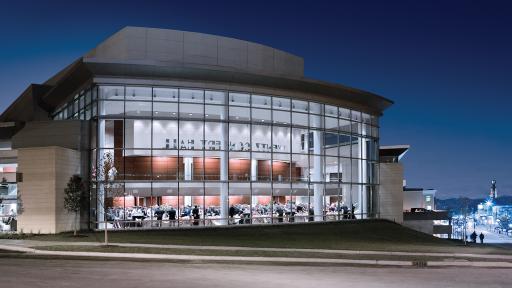 Wentz Concert Hall at night